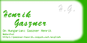 henrik gaszner business card